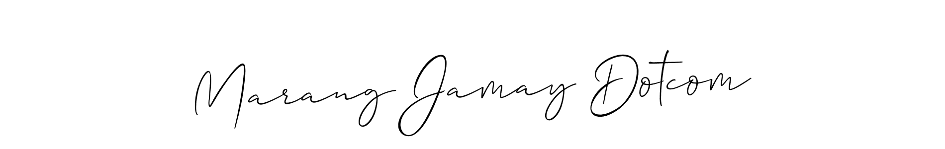 The best way (Allison_Script) to make a short signature is to pick only two or three words in your name. The name Marang Jamay Dotcom include a total of six letters. For converting this name. Marang Jamay Dotcom signature style 2 images and pictures png