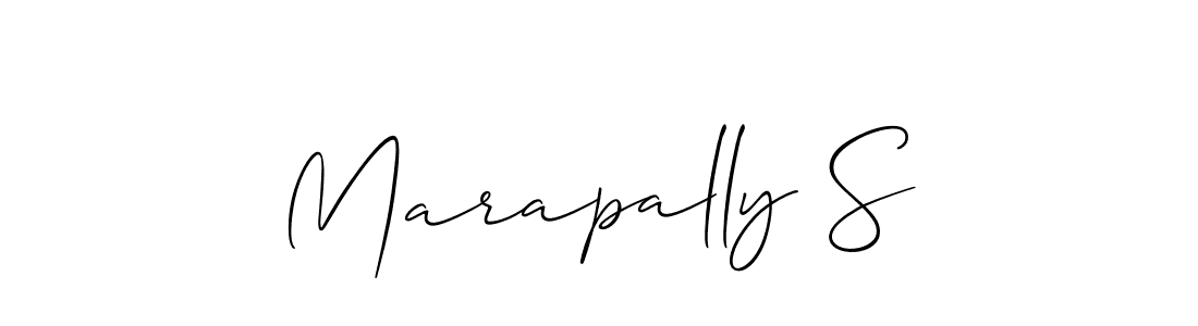 How to make Marapally S name signature. Use Allison_Script style for creating short signs online. This is the latest handwritten sign. Marapally S signature style 2 images and pictures png