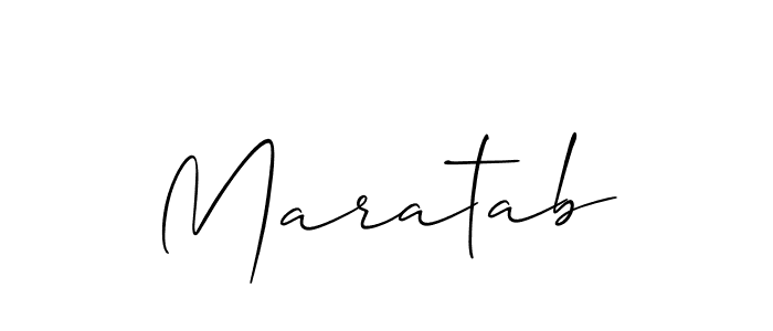 if you are searching for the best signature style for your name Maratab. so please give up your signature search. here we have designed multiple signature styles  using Allison_Script. Maratab signature style 2 images and pictures png