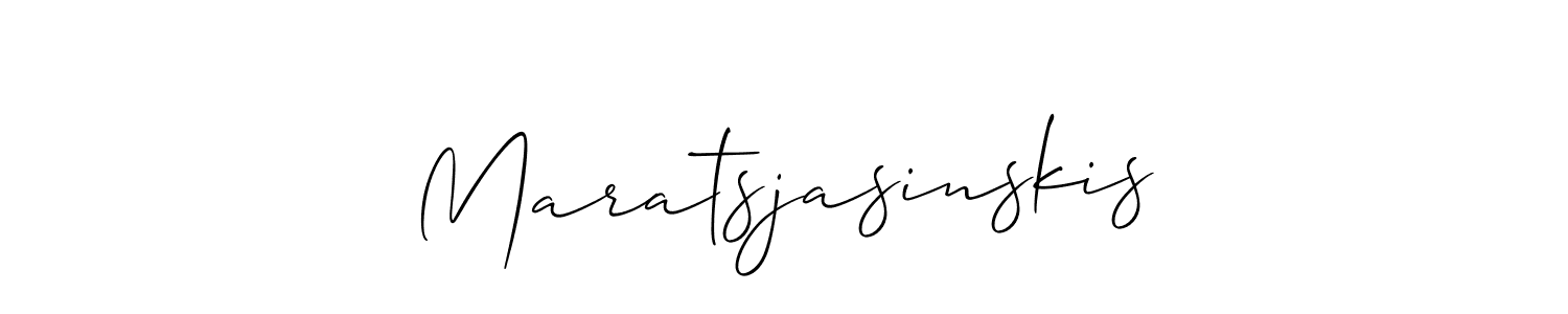 The best way (Allison_Script) to make a short signature is to pick only two or three words in your name. The name Maratsjasinskis include a total of six letters. For converting this name. Maratsjasinskis signature style 2 images and pictures png