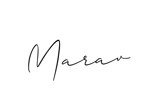 Best and Professional Signature Style for Marav. Allison_Script Best Signature Style Collection. Marav signature style 2 images and pictures png