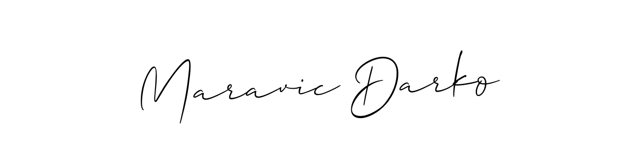 You should practise on your own different ways (Allison_Script) to write your name (Maravic Darko) in signature. don't let someone else do it for you. Maravic Darko signature style 2 images and pictures png