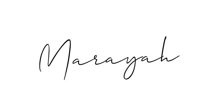 Marayah stylish signature style. Best Handwritten Sign (Allison_Script) for my name. Handwritten Signature Collection Ideas for my name Marayah. Marayah signature style 2 images and pictures png