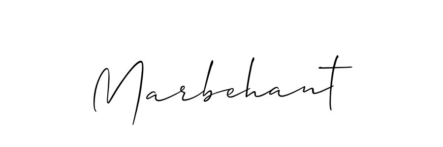How to make Marbehant name signature. Use Allison_Script style for creating short signs online. This is the latest handwritten sign. Marbehant signature style 2 images and pictures png
