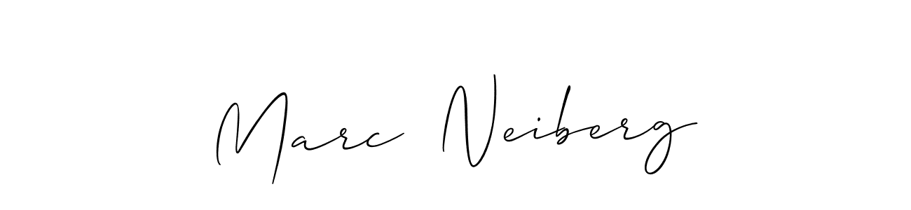 How to make Marc  Neiberg name signature. Use Allison_Script style for creating short signs online. This is the latest handwritten sign. Marc  Neiberg signature style 2 images and pictures png