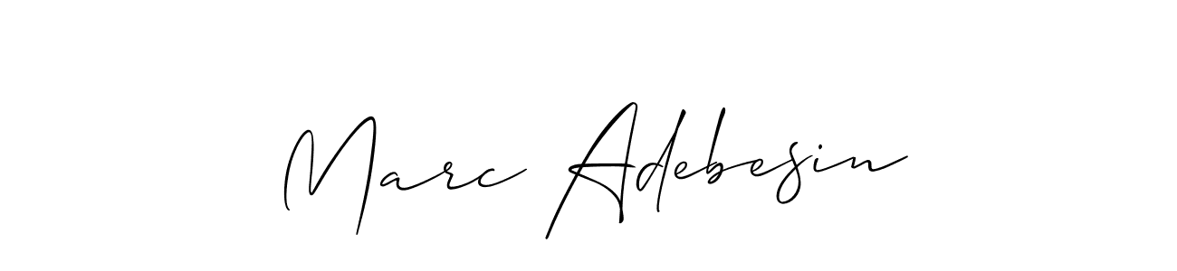 You should practise on your own different ways (Allison_Script) to write your name (Marc Adebesin) in signature. don't let someone else do it for you. Marc Adebesin signature style 2 images and pictures png