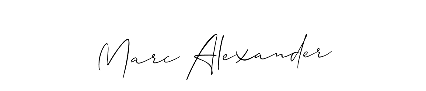 Design your own signature with our free online signature maker. With this signature software, you can create a handwritten (Allison_Script) signature for name Marc Alexander. Marc Alexander signature style 2 images and pictures png