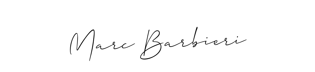 Create a beautiful signature design for name Marc Barbieri. With this signature (Allison_Script) fonts, you can make a handwritten signature for free. Marc Barbieri signature style 2 images and pictures png