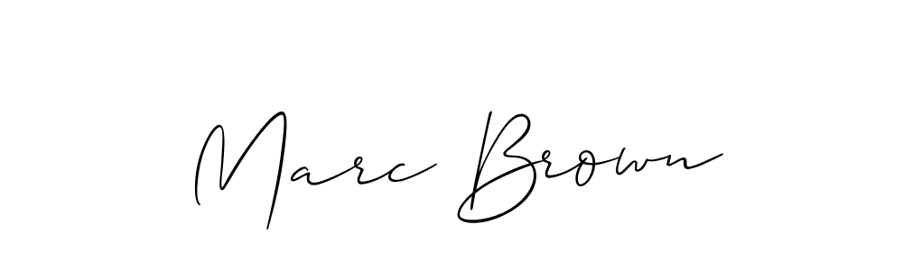 You should practise on your own different ways (Allison_Script) to write your name (Marc Brown) in signature. don't let someone else do it for you. Marc Brown signature style 2 images and pictures png