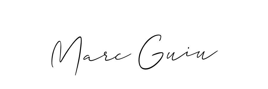 Also we have Marc Guiu name is the best signature style. Create professional handwritten signature collection using Allison_Script autograph style. Marc Guiu signature style 2 images and pictures png