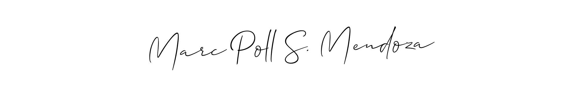 How to Draw Marc Poll S. Mendoza signature style? Allison_Script is a latest design signature styles for name Marc Poll S. Mendoza. Marc Poll S. Mendoza signature style 2 images and pictures png