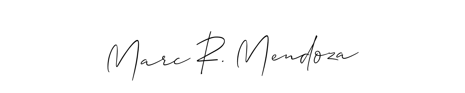 Design your own signature with our free online signature maker. With this signature software, you can create a handwritten (Allison_Script) signature for name Marc R. Mendoza. Marc R. Mendoza signature style 2 images and pictures png