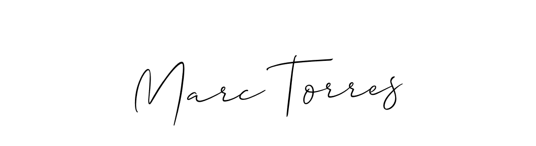 Create a beautiful signature design for name Marc Torres. With this signature (Allison_Script) fonts, you can make a handwritten signature for free. Marc Torres signature style 2 images and pictures png