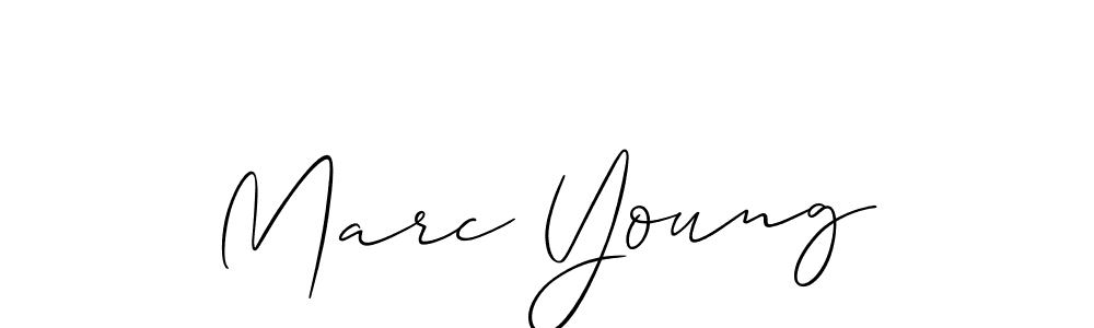 Use a signature maker to create a handwritten signature online. With this signature software, you can design (Allison_Script) your own signature for name Marc Young. Marc Young signature style 2 images and pictures png