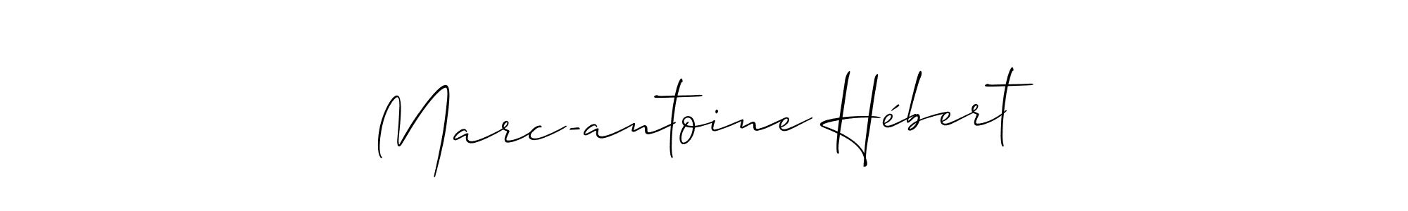 How to make Marc-antoine Hébert name signature. Use Allison_Script style for creating short signs online. This is the latest handwritten sign. Marc-antoine Hébert signature style 2 images and pictures png