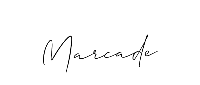 Create a beautiful signature design for name Marcade. With this signature (Allison_Script) fonts, you can make a handwritten signature for free. Marcade signature style 2 images and pictures png