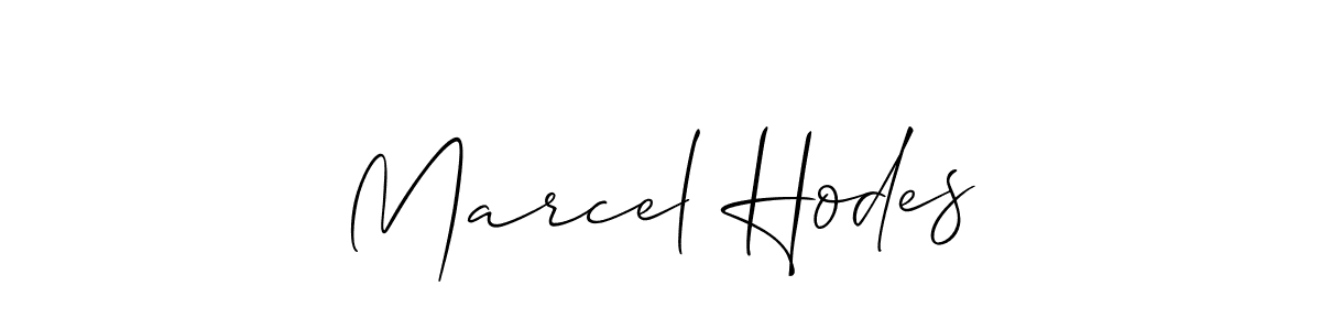 Design your own signature with our free online signature maker. With this signature software, you can create a handwritten (Allison_Script) signature for name Marcel Hodes. Marcel Hodes signature style 2 images and pictures png