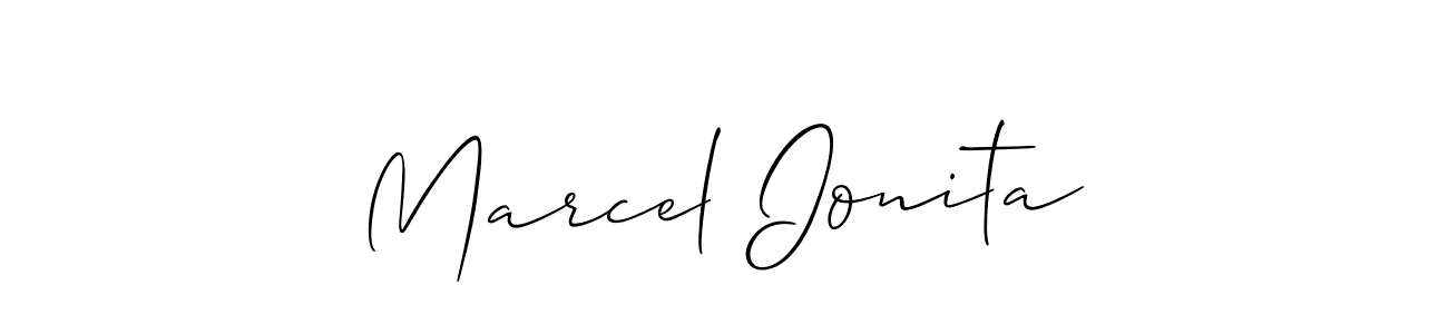 How to Draw Marcel Ionita signature style? Allison_Script is a latest design signature styles for name Marcel Ionita. Marcel Ionita signature style 2 images and pictures png