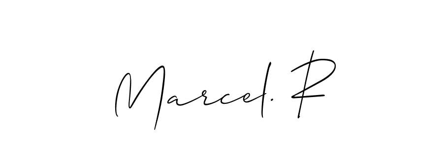 You should practise on your own different ways (Allison_Script) to write your name (Marcel. R) in signature. don't let someone else do it for you. Marcel. R signature style 2 images and pictures png