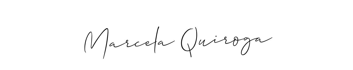 You should practise on your own different ways (Allison_Script) to write your name (Marcela Quiroga) in signature. don't let someone else do it for you. Marcela Quiroga signature style 2 images and pictures png
