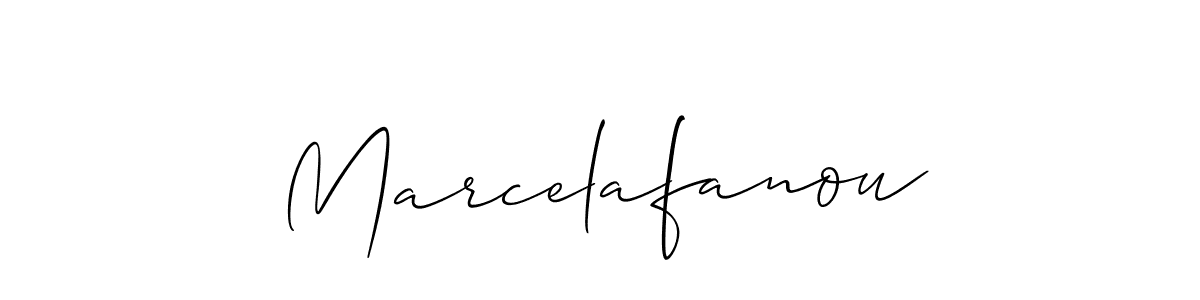 Use a signature maker to create a handwritten signature online. With this signature software, you can design (Allison_Script) your own signature for name Marcelafanou. Marcelafanou signature style 2 images and pictures png