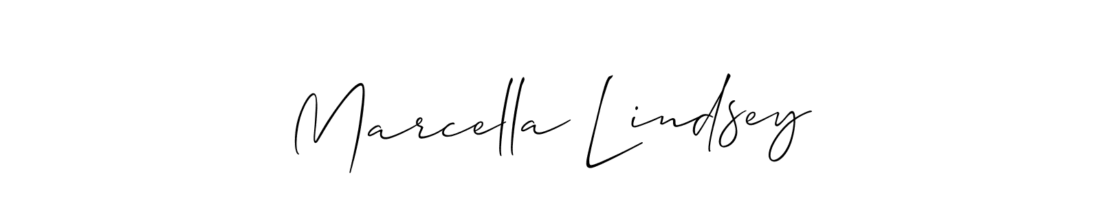 Also You can easily find your signature by using the search form. We will create Marcella Lindsey name handwritten signature images for you free of cost using Allison_Script sign style. Marcella Lindsey signature style 2 images and pictures png