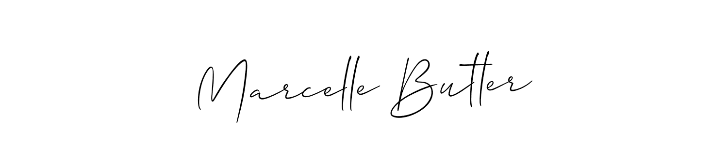 Marcelle Butler stylish signature style. Best Handwritten Sign (Allison_Script) for my name. Handwritten Signature Collection Ideas for my name Marcelle Butler. Marcelle Butler signature style 2 images and pictures png