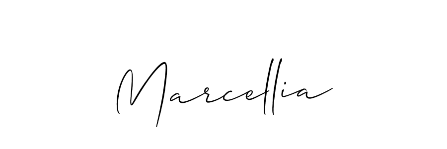 How to make Marcellia name signature. Use Allison_Script style for creating short signs online. This is the latest handwritten sign. Marcellia signature style 2 images and pictures png