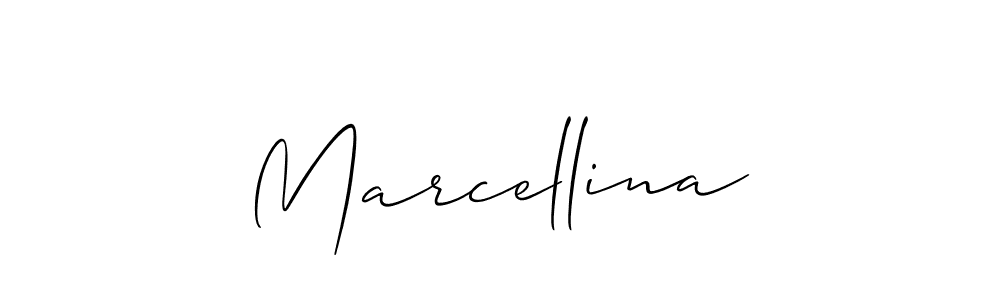 You should practise on your own different ways (Allison_Script) to write your name (Marcellina) in signature. don't let someone else do it for you. Marcellina signature style 2 images and pictures png