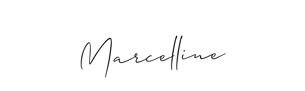 The best way (Allison_Script) to make a short signature is to pick only two or three words in your name. The name Marcelline include a total of six letters. For converting this name. Marcelline signature style 2 images and pictures png