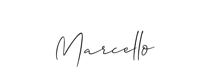 Allison_Script is a professional signature style that is perfect for those who want to add a touch of class to their signature. It is also a great choice for those who want to make their signature more unique. Get Marcello name to fancy signature for free. Marcello signature style 2 images and pictures png