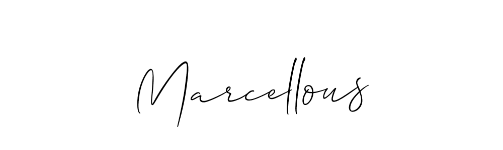 Marcellous stylish signature style. Best Handwritten Sign (Allison_Script) for my name. Handwritten Signature Collection Ideas for my name Marcellous. Marcellous signature style 2 images and pictures png