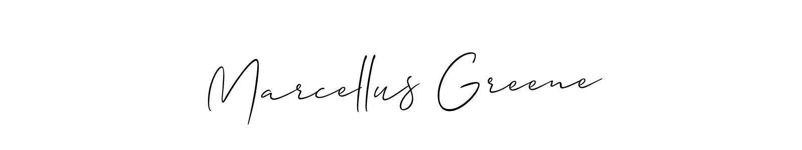Make a beautiful signature design for name Marcellus Greene. With this signature (Allison_Script) style, you can create a handwritten signature for free. Marcellus Greene signature style 2 images and pictures png
