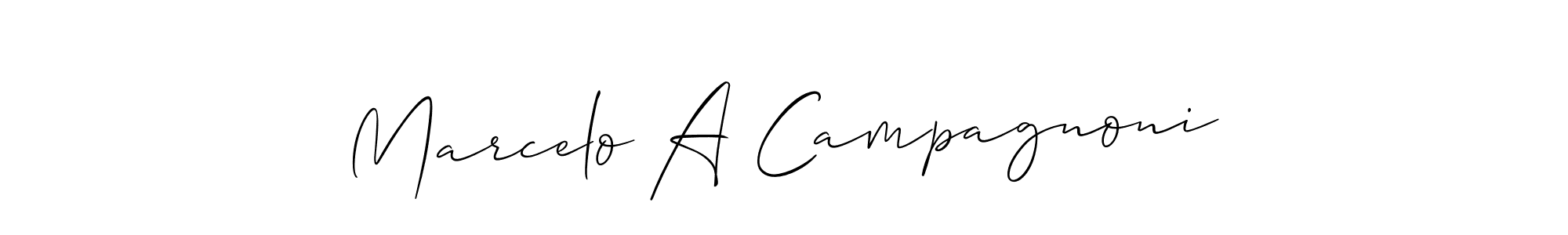 Also we have Marcelo A Campagnoni name is the best signature style. Create professional handwritten signature collection using Allison_Script autograph style. Marcelo A Campagnoni signature style 2 images and pictures png