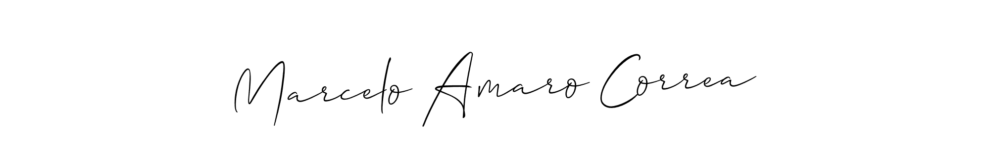 The best way (Allison_Script) to make a short signature is to pick only two or three words in your name. The name Marcelo Amaro Correa include a total of six letters. For converting this name. Marcelo Amaro Correa signature style 2 images and pictures png