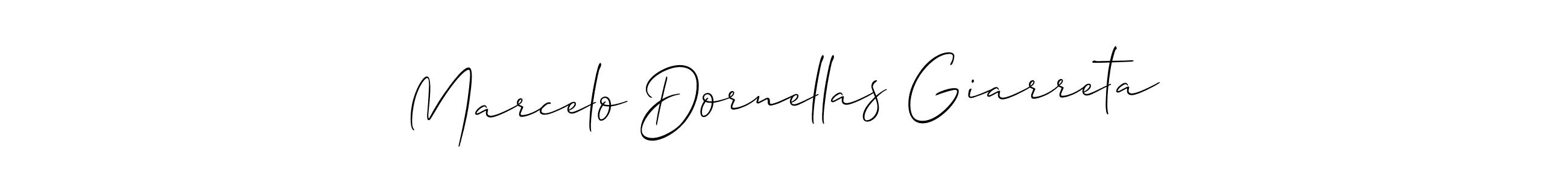 Use a signature maker to create a handwritten signature online. With this signature software, you can design (Allison_Script) your own signature for name Marcelo Dornellas Giarreta. Marcelo Dornellas Giarreta signature style 2 images and pictures png