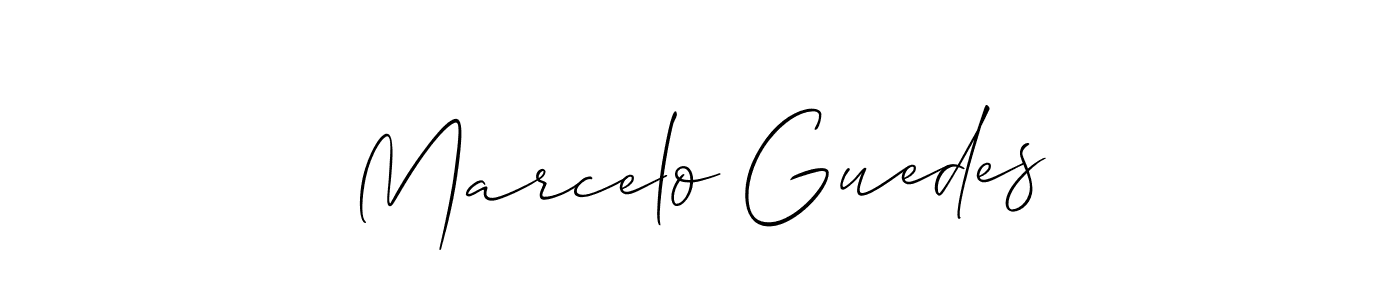 It looks lik you need a new signature style for name Marcelo Guedes. Design unique handwritten (Allison_Script) signature with our free signature maker in just a few clicks. Marcelo Guedes signature style 2 images and pictures png