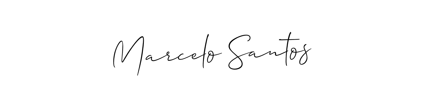 The best way (Allison_Script) to make a short signature is to pick only two or three words in your name. The name Marcelo Santos include a total of six letters. For converting this name. Marcelo Santos signature style 2 images and pictures png