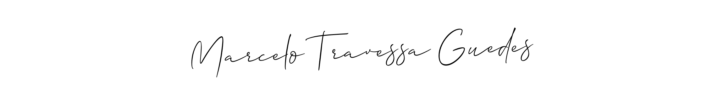 This is the best signature style for the Marcelo Travessa Guedes name. Also you like these signature font (Allison_Script). Mix name signature. Marcelo Travessa Guedes signature style 2 images and pictures png