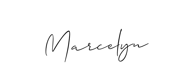 Marcelyn stylish signature style. Best Handwritten Sign (Allison_Script) for my name. Handwritten Signature Collection Ideas for my name Marcelyn. Marcelyn signature style 2 images and pictures png