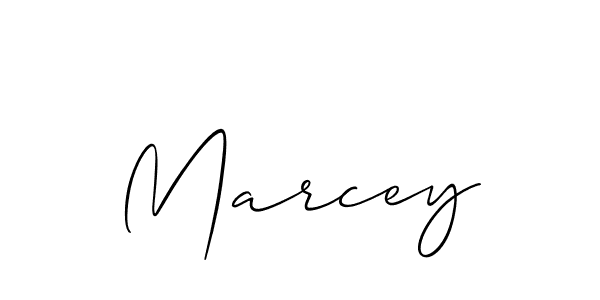 Design your own signature with our free online signature maker. With this signature software, you can create a handwritten (Allison_Script) signature for name Marcey. Marcey signature style 2 images and pictures png