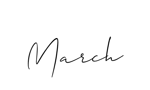 How to make March signature? Allison_Script is a professional autograph style. Create handwritten signature for March name. March signature style 2 images and pictures png