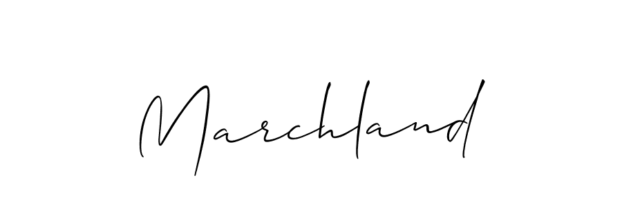 How to make Marchland name signature. Use Allison_Script style for creating short signs online. This is the latest handwritten sign. Marchland signature style 2 images and pictures png