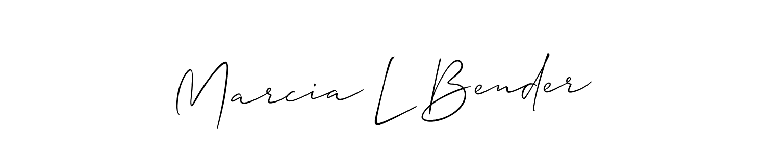 Also You can easily find your signature by using the search form. We will create Marcia L Bender name handwritten signature images for you free of cost using Allison_Script sign style. Marcia L Bender signature style 2 images and pictures png