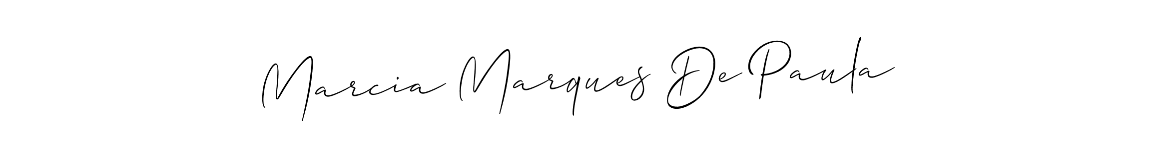 Make a short Marcia Marques De Paula signature style. Manage your documents anywhere anytime using Allison_Script. Create and add eSignatures, submit forms, share and send files easily. Marcia Marques De Paula signature style 2 images and pictures png