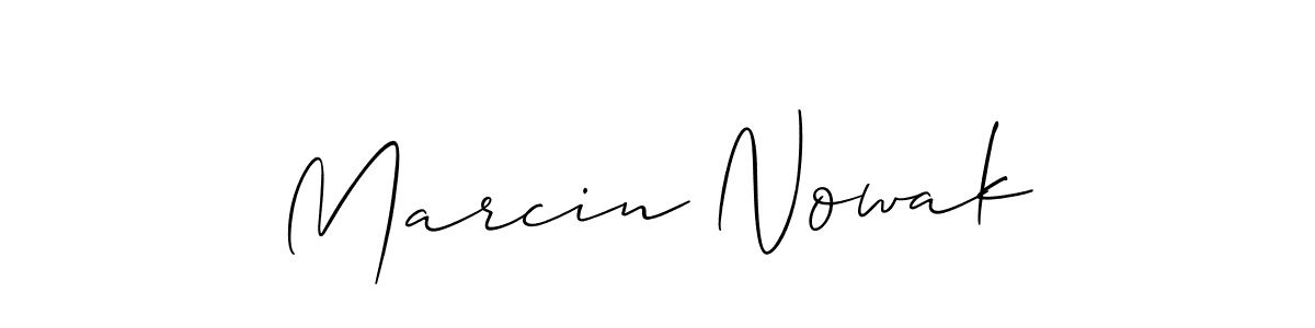 The best way (Allison_Script) to make a short signature is to pick only two or three words in your name. The name Marcin Nowak include a total of six letters. For converting this name. Marcin Nowak signature style 2 images and pictures png