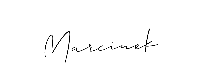 if you are searching for the best signature style for your name Marcinek. so please give up your signature search. here we have designed multiple signature styles  using Allison_Script. Marcinek signature style 2 images and pictures png