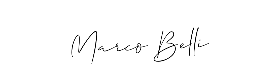 Marco Belli stylish signature style. Best Handwritten Sign (Allison_Script) for my name. Handwritten Signature Collection Ideas for my name Marco Belli. Marco Belli signature style 2 images and pictures png