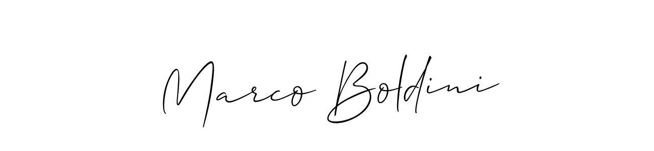 You should practise on your own different ways (Allison_Script) to write your name (Marco Boldini) in signature. don't let someone else do it for you. Marco Boldini signature style 2 images and pictures png
