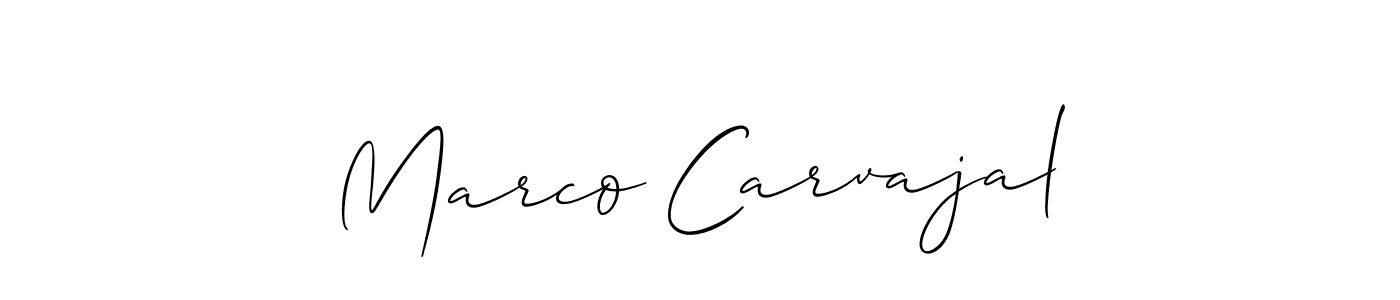 How to Draw Marco Carvajal signature style? Allison_Script is a latest design signature styles for name Marco Carvajal. Marco Carvajal signature style 2 images and pictures png